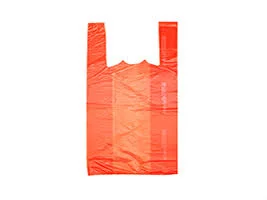 Zoro Select 5dup6 T-Shirt Bags, Orange, 21 in. L, pk1000