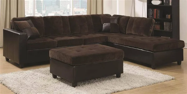 Coaster 505646 Mallory Chocolate Ottoman