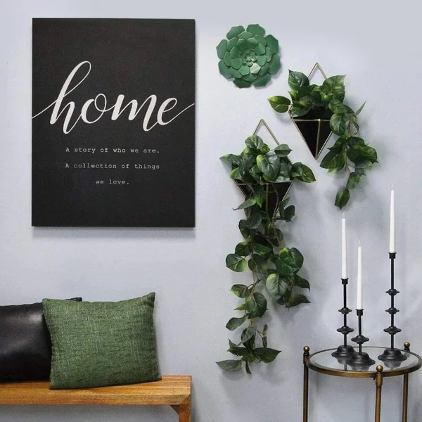 Home Matte Black Oversized Wall Decor