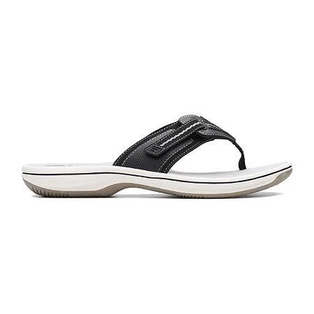 Clarks Womens Brinkley Jazz Flip-Flops - 7 Medium, Black