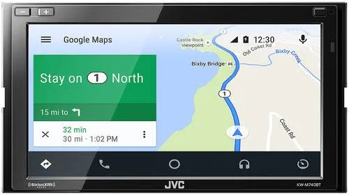 JVC Kw-m740bt Compatible with CarPlay - Android Auto 2-DIN AV Receiver (No CD Drive) with Back Up Camera