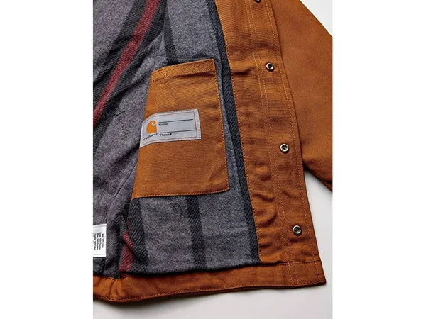 Carhartt Boys& Fleece-Lined Chore Coat - Carhartt Brown