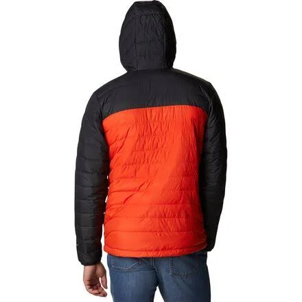 Columbia Powder Lite Hooded Jacket - Men's Red Quartz/Shark - XXL
