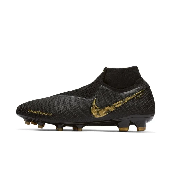 Nike Phantom Vision Elite DF FG Soccer Cleats Black-Gold - 9