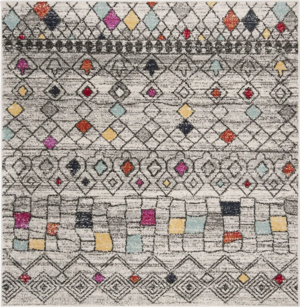 Safavieh 4& x 6& Adirondack ADR204F Light Grey, Fuchsia Rug
