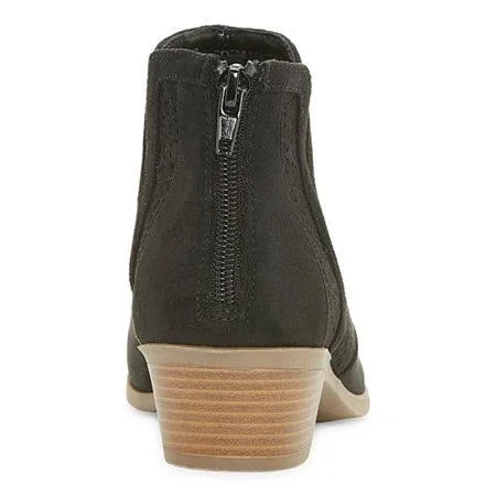 A.N.A Womens Lakewood Block Heel Booties, 9 Medium, Black
