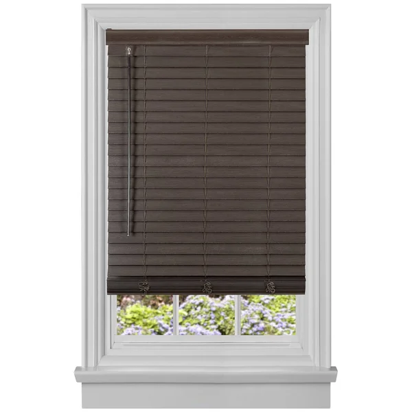 Powersellerusa Cordless Window Blinds, Privacy & Light Filtering 2x22 Slats Vinyl Mini Blind, Anti-UV Window Treatment, Maho