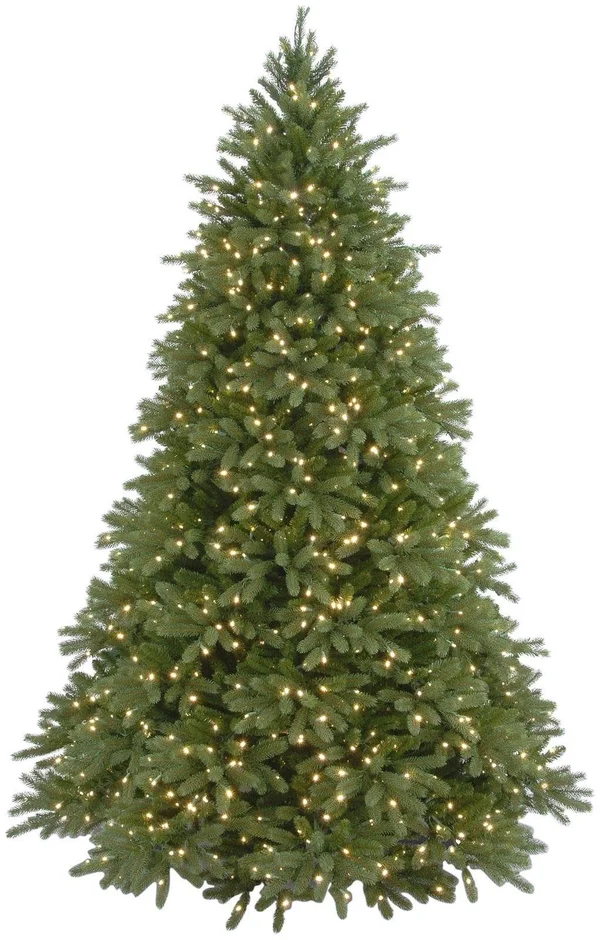 National Tree 7.5& Feel Real Jersey Fraser Fir Hinged Tree with 1250 Clear Lights