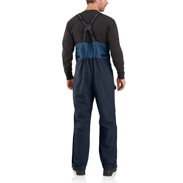 Carhartt Men's Storm Defender Force Midweight Bib Overall, Dark Blue/Navy, Small