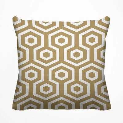Ornella Outdoor Square Pillow Cover & Insert Corrigan Studio Color: Tan, Size: 18x22 x 18x22