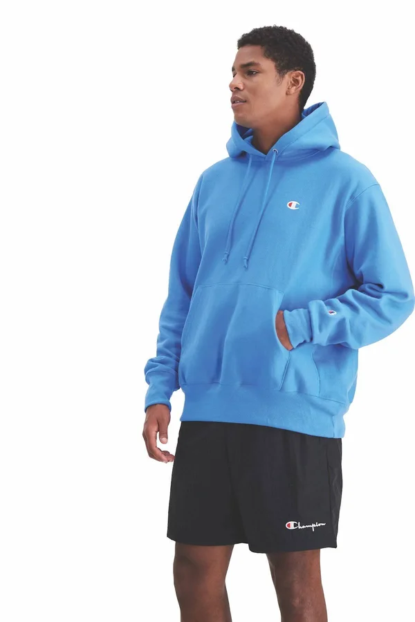 Champion Life Men's REVERSE Weave Pullover Hoodie Blue Jay 3XL