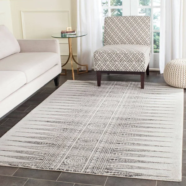 Safavieh Evoke EVK226D 6&7x22 x 6&7x22 Square Ivory, Grey Area Rug