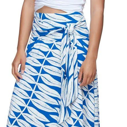Patagonia Kamala Midi Skirt - Women's Eucalyptus Fronds/Bayou Blue - L