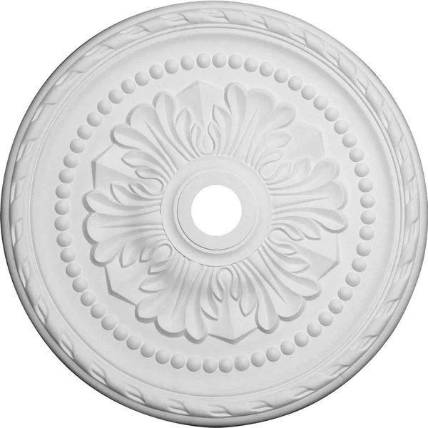 31 1/2x22OD x 3 5/8x22ID x 1 3/4x22P Palmetto Ceiling Medallion (Fits Canopies Up to 7 5/8x22), Hand-Painted Burnished Mahogany