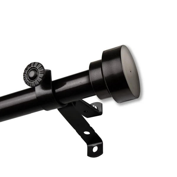 InStyleDesign Bowler Adjustable Curtain Rod Satin Nickel 28-48 inch