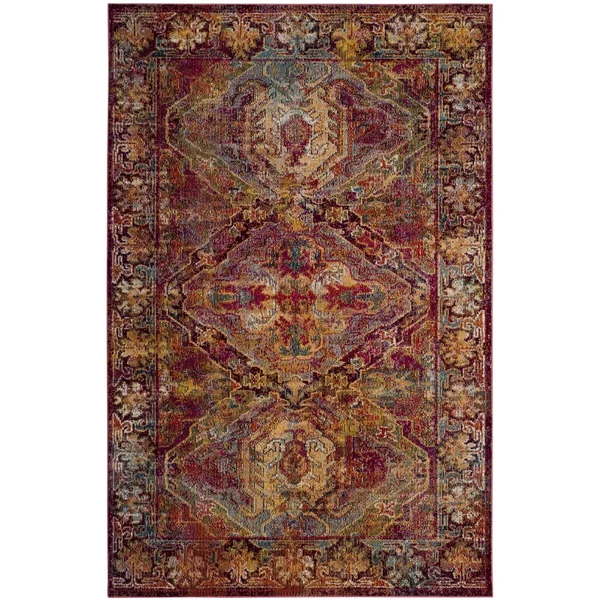 Safavieh CRS516B Crystal Fuchsia, Light Blue Area Rug - 4& x 6&