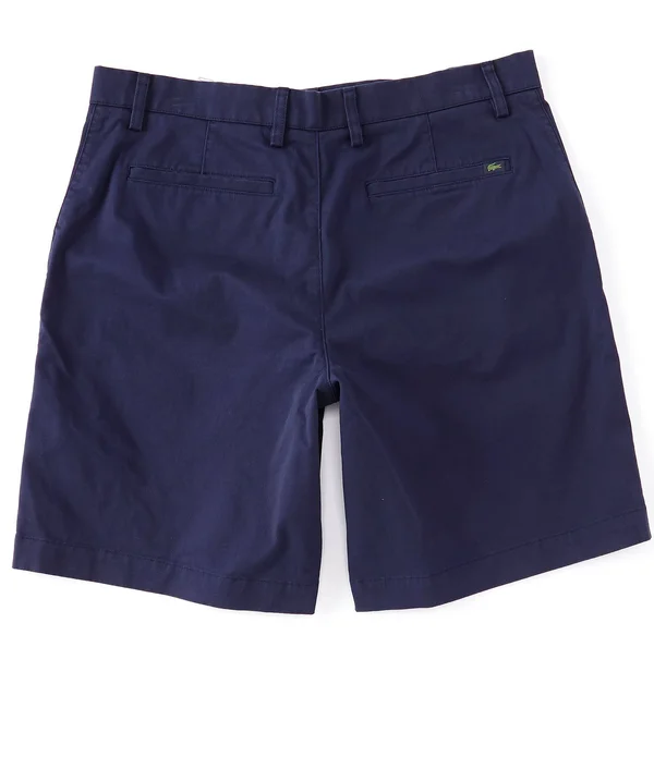 Lacoste Men's Regular Fit Cotton Gabardine Bermuda Shorts, White, 30