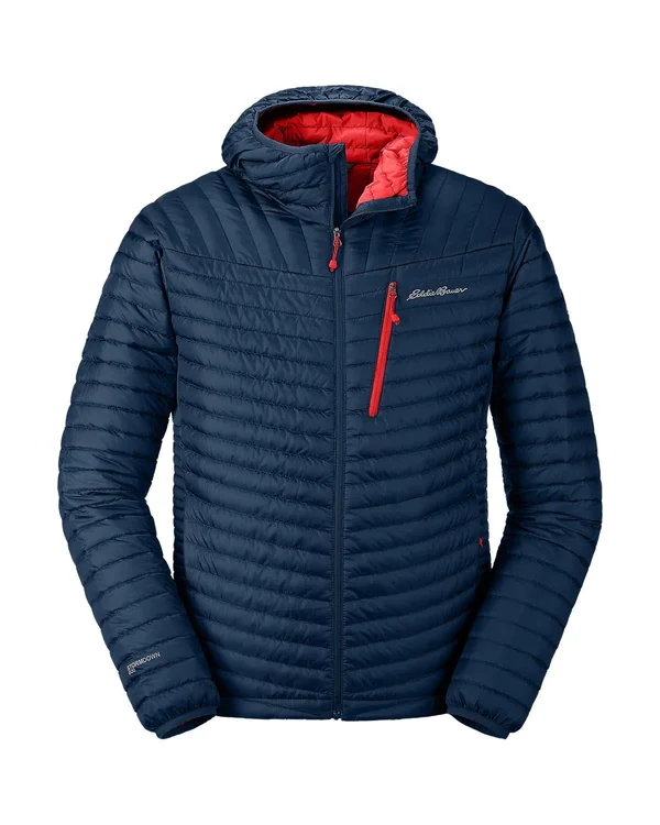 Eddie Bauer Men's Microtherm 2.0 Down Hooded Jacket - Blue - L