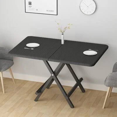 Solid Wood Rectangular Folding Table joyxeon Size: 30x22 H x 40x22 W x 24x22 D