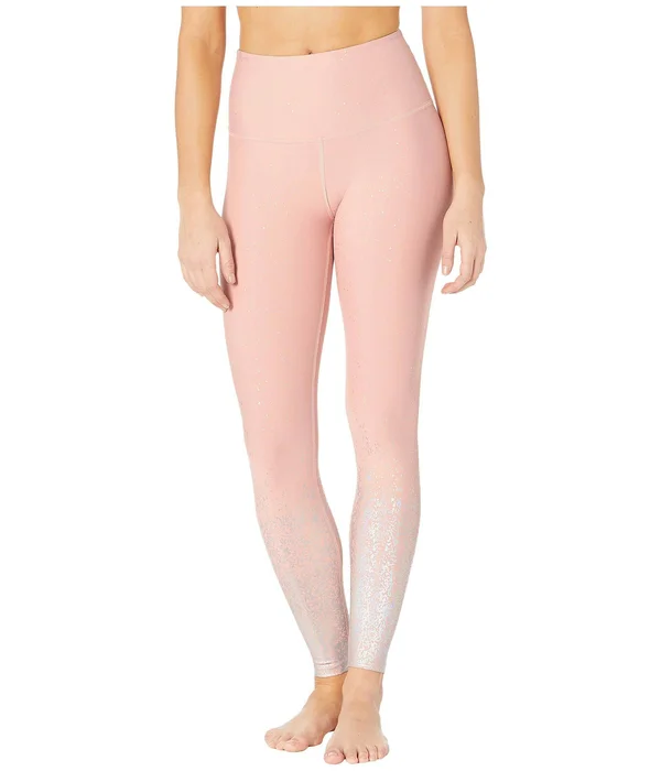 Beyond Yoga Alloy Ombre High Waisted Midi Leggings Black Foil Speckle L