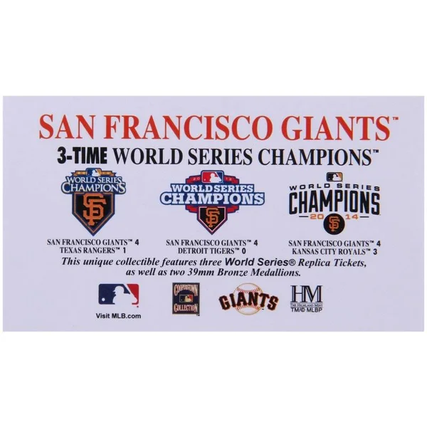 San Francisco Giants Highland Mint World Series Ticket Collection