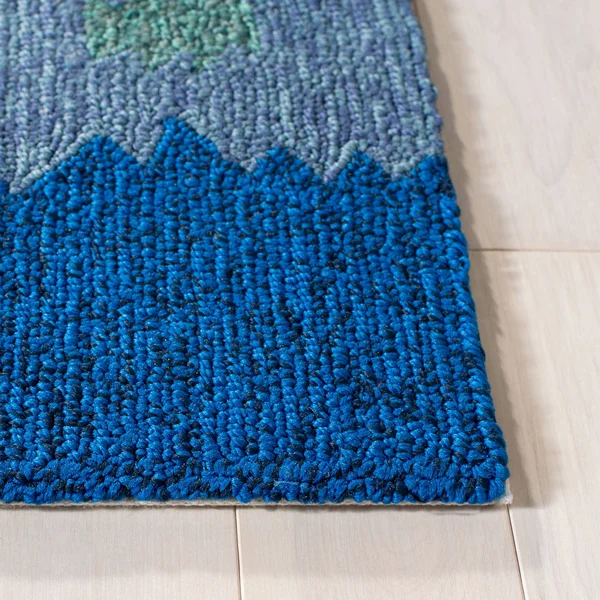 Safavieh Four Seasons Indigo & Yellow Area Rug; Round 6&
