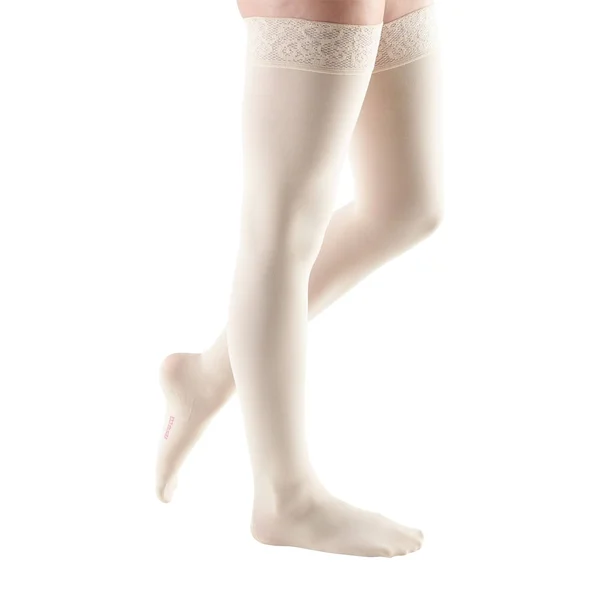 Mediven Comfort, 20-30 mmHg, Thigh High w/ Lace Top-Band, Closed Toe Wheat, IV