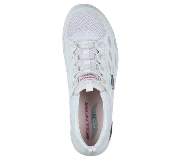 Skechers Arch Fit Refine White - Navy - Size 5.0