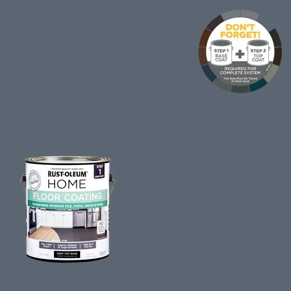 Rust-Oleum Home 1 gal. Gunmetal Interior Floor Base Coating, Grey