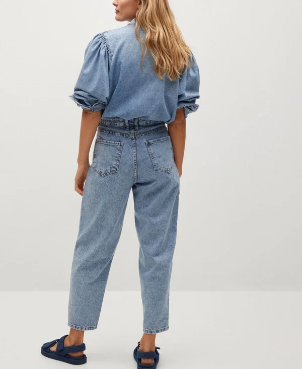 Mango - Dart Slouchy Jeans Light Blue - 4 - Women