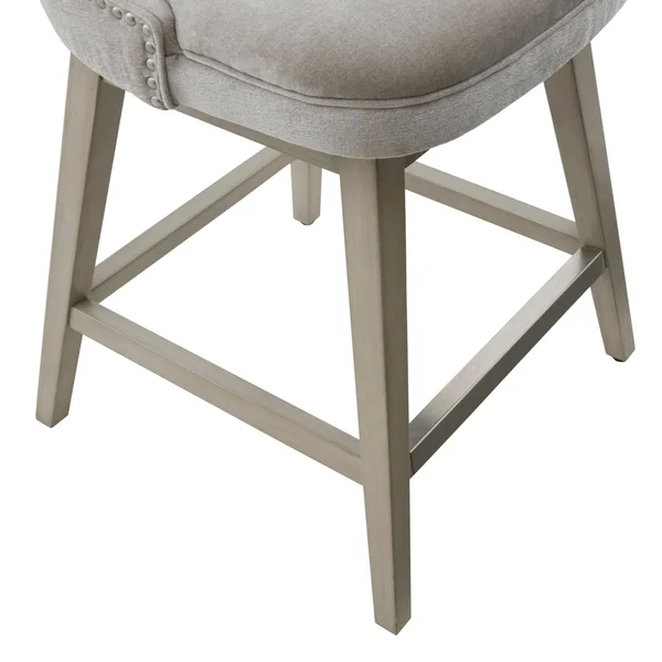 Madison Park Emmett Swivel Counter Stool - Light Grey