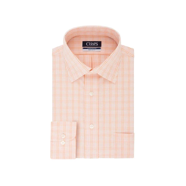 Men's Chaps Regular-Fit Elite Performance Ultimate No-Iron Stretch Spread-Collar Dress Shirt - Size: XL-34/35, Brt Orange