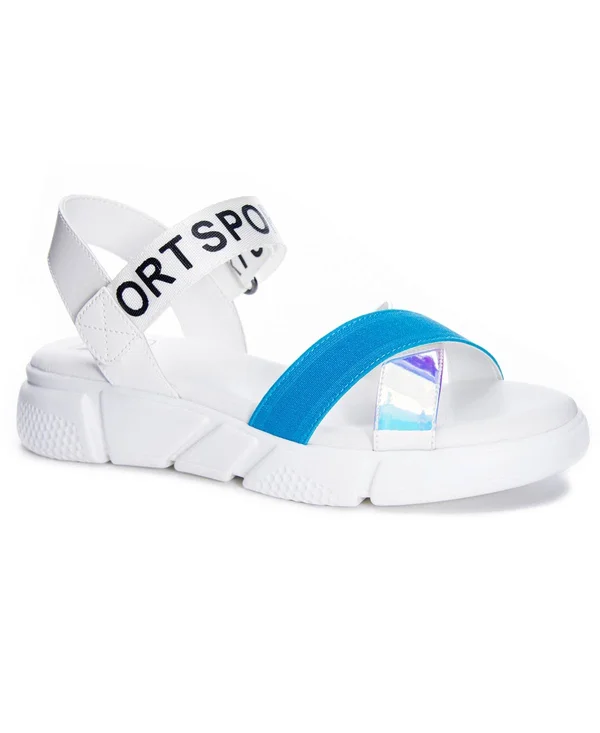 Chinese Laundry Women's All Time Fabric Sandal Bluemulti 9.5