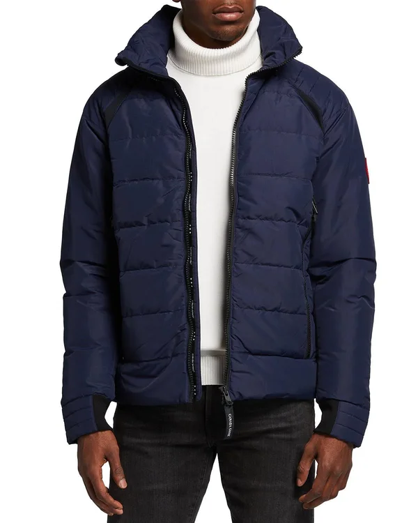 Canada Goose Men's Hybridge Base Down Jacket Matte Finish (Men - Atlantic Navy, XS)