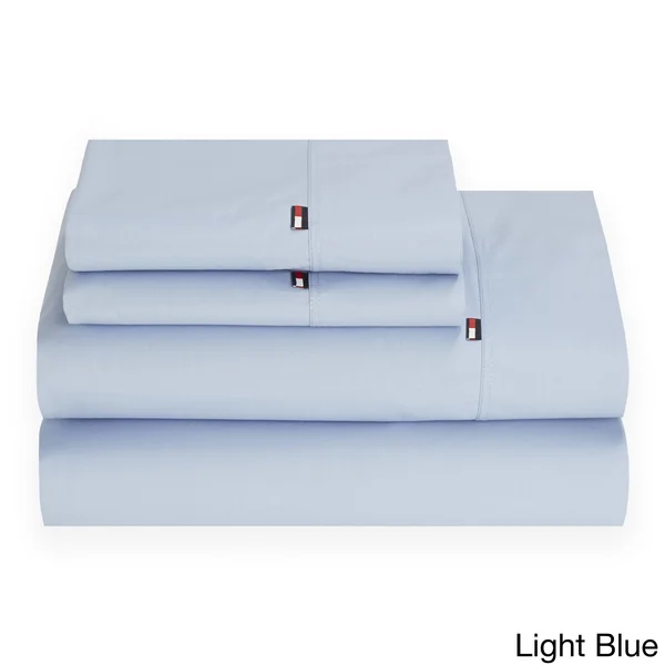 Tommy Hilfiger Signature Sheet Set - Light Blue - Full