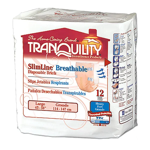 Tranquility Slimline Breathable Brief - Large, 96/Case