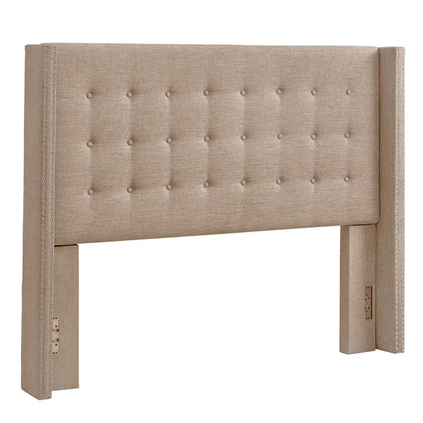 Melina Linen Wingback Headboard by Inspire Q Bold - Beige - King