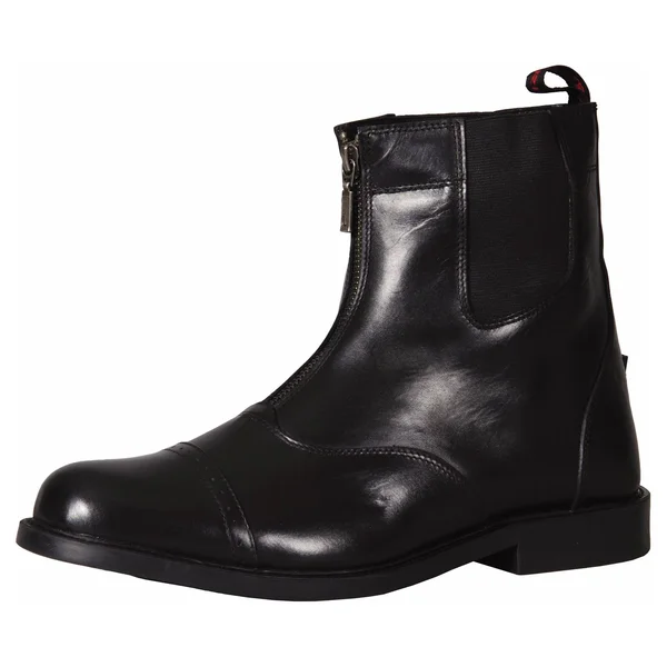 TuffRider Men's Baroque Front Zip Paddock Boots w/Metal Zipper - Black