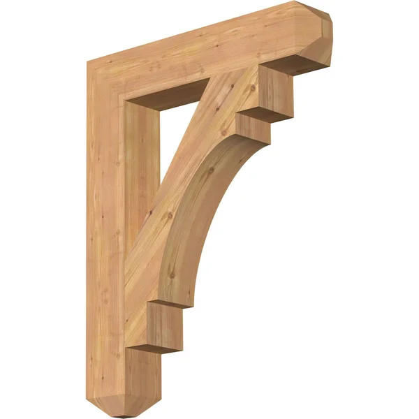 Ekena Millwork BKT06X30X38MRC04SWR 5 1/2x22W x 30x22D x 38x22H Merced Craftsman Smooth BRACKET, Western Red Cedar