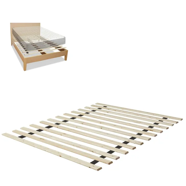 Onetan - Heavy Duty Wooden Bed Slats/Bunkie Board Frame, Size: Twin-XL, Beige
