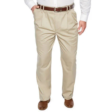 Big & Tall Izod Pleated Chino Pants - Khaki - 50x32