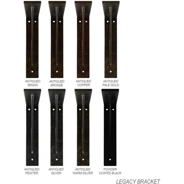 Ekena Millwork 2x22W x 24x22D x 24x22H Legacy Steel BRACKET, Antiqued Bronze