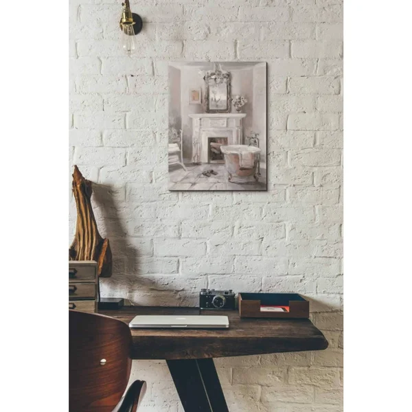 Epic Graffiti French Bath IV Gray and Blush by Marilyn Hageman, Giclee Canvas Wall Art, 12x22X16x22 16x22 x 18x22