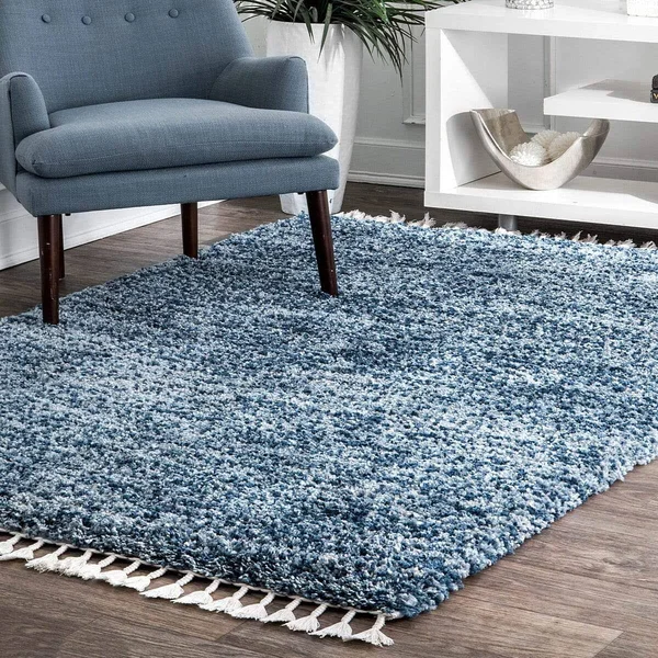 nuLOOM Rugs Transitional Regina Shag Blue 6& 7x22 x 9& Area Rug
