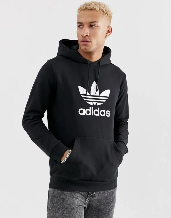 Adidas Originals Men's Trefoil Hoodie - XS, Black