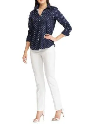 Chaps Double Cloth Skinny Pants White