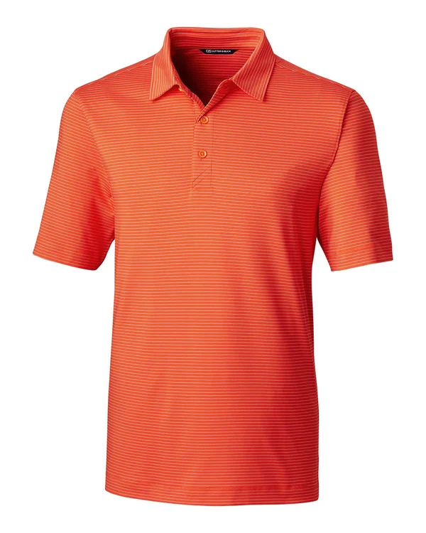Cutter & Buck Men's Forge Polo Pencil Stripe - MCK00144 College Orange