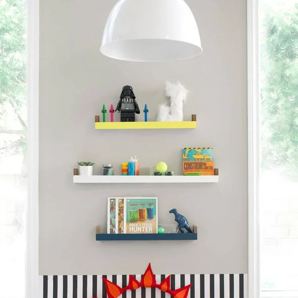 Nico & Yeye Minimo Modern Floating Shelf - Maple (Color: Black - Size: Large)