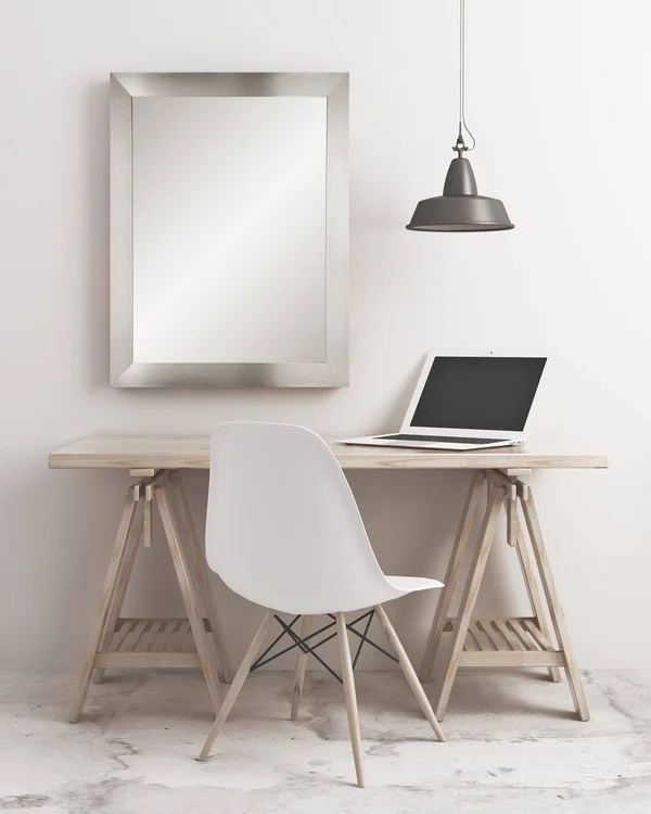 BrandtWorks Silver Framed Entry Way Wall Mirror