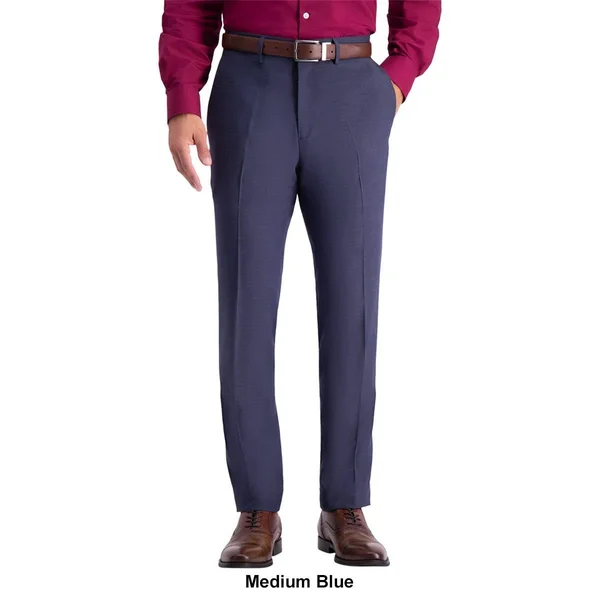 Kenneth Cole Reaction Men's Slim-Fit Stretch Premium Textured Weave Dress Pants - Charcoal